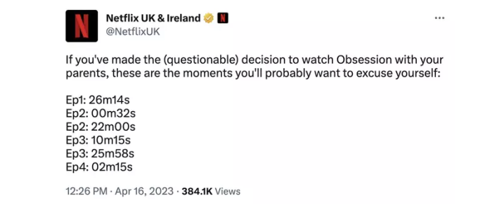 Netflix UK & Ireland Warning Obsession